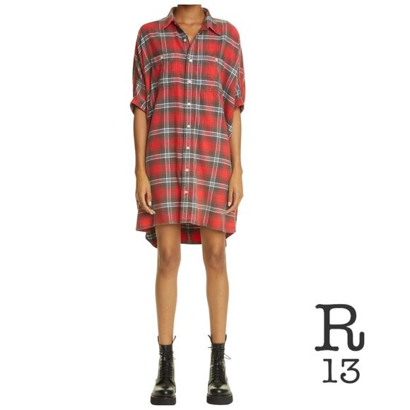 NWT - R13 - Red Oversized Minidress - Small - Picture 2 of 8